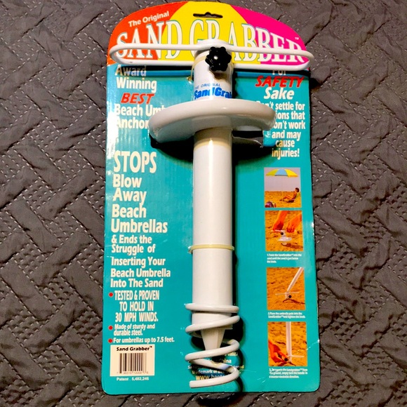 beach umbrella sand grabber